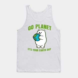 Go Planet It's Your Earth Day Polar Bear Tank Top